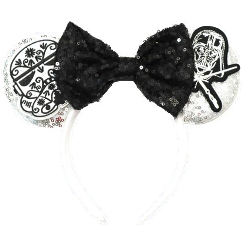 CLGIFT Ears, Black Mouse Ears, Darth Vader, Mickey Ears (Storm Trooper)