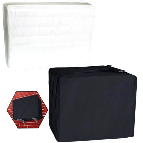 Mudder 2 Pieces Window Air Conditioner Cover Waterproof Adjustable Winter Window AC Cover Indoor Outdoor Windproof with Elastic Straps for Bottom Covered Outside Unit