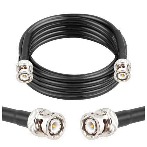 MOOKEERF BNC Male to BNC Male Coax Cable 10ft, 50 Ohm RG58 Coaxial Cable with BNC Connectors