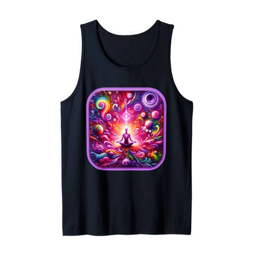 Katrina Rollins Designs Meditative Cosmos: Serene Universe of Harmonious Energy Tank Top