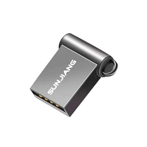 SUNJIANG Super Mini 32GB Pendrive Metal Small USB Flash Drive Pen Drive USB2.0 Tiny Memory Stick U Disk Key Ring Disk Thumb Drive Low Profile USB Flash Drive USB Key (32GB, Dark Gray)