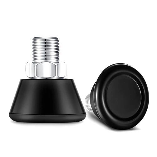 Sumind 2 Pieces Roller Skate Toe Stoppers 82A Rubber Skate Stoppers Plugs with Screws PU Rubber Roller Skating Brake PU Toe Stops Replacement Wheels Accessories for Double-Row Rolling Skating, Black