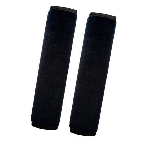 Medsuo 2 Pack Universal Soft and Comfortable Car Seat Belt Pads Harness Pads Pram Strap Covers Backpack Shoulder Pad Automotive Seat Belt Cushion Pad Cover for Adults - Black