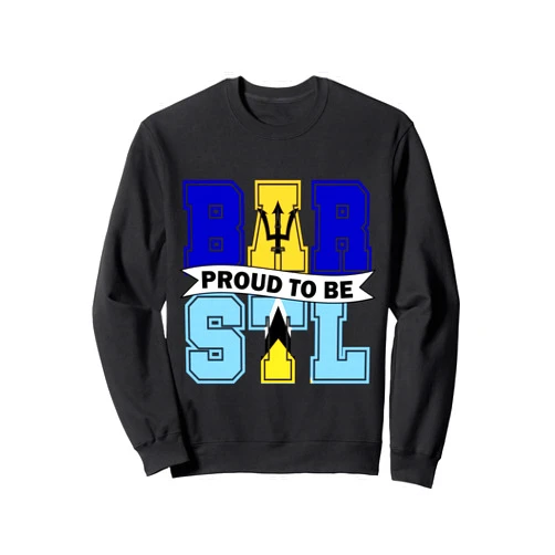 Roots Barbados and Saint Lucia Heritage Proud to be Half Bajan Half Lucian Barbados and St Lucia Mix Sweatshirt