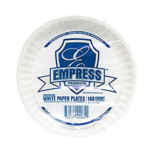 Empress E30200 Uncoated Paper Plate, 6
