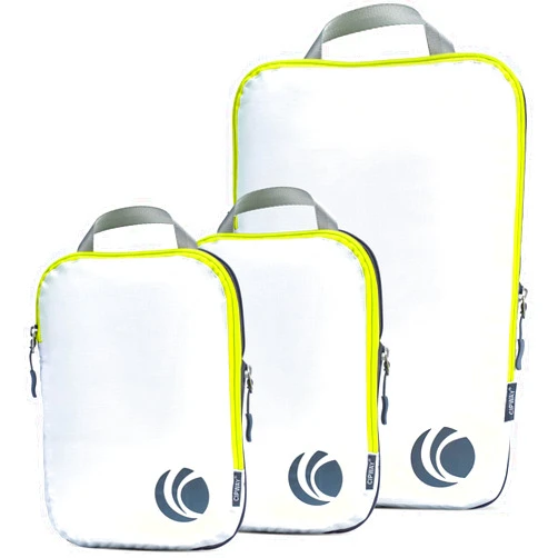 Cipway Compression Packing Cubes Set, Ultralight Expandable Travel Packing Organizers for Carry on Luggage (White 3pcs)