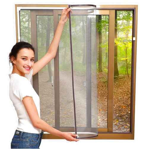 NeatiEase Adjustable DIY Magnetic Window Screen Max 60” x 48” Fits Any Size Smaller with White Frame Fiberglass Mesh