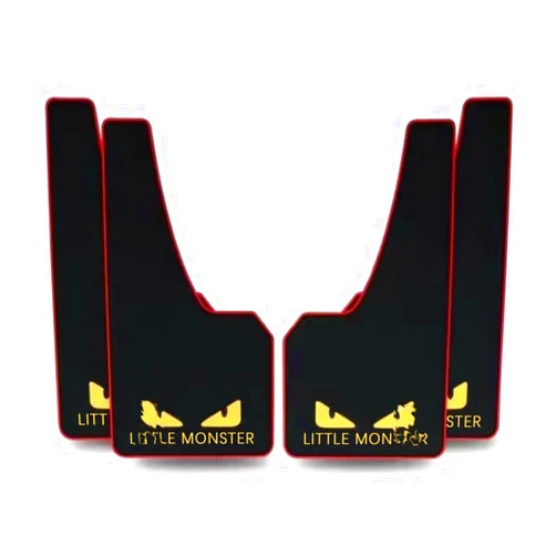 Aiydachy 4 pcs Soft Material Automotive Car Mud Flaps Universal Fit Black Splash Guards Rubber mud Guard No Collision Universal 43.5cm23cm0.5cm (LM)