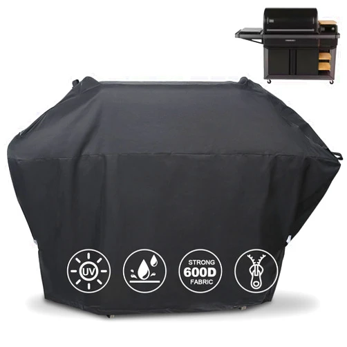 QuliMetal Grill Cover for Traeger Timberline XL TBB01RLG, Ironwood XL TFB93RLG Wood Pellet Grills - Heavy Duty Waterproof Fade Resistant Full-Length Grill Cover for Traeger Cover BAC639 BAC647
