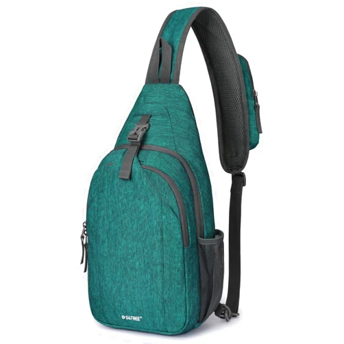 G4Free Sling Bag RFID Blocking Sling Backpack Crossbody Chest Bag Daypack for Hiking Travel(Dark Green)