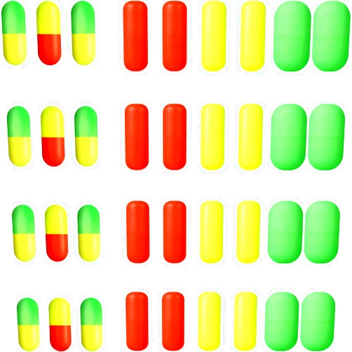 Skylety 100 Pieces Foam Floats Pompano Fishing Rigs Snell Floats Pompano Rigs Fishing Rig Making Kit for Trout Catfish Walleye