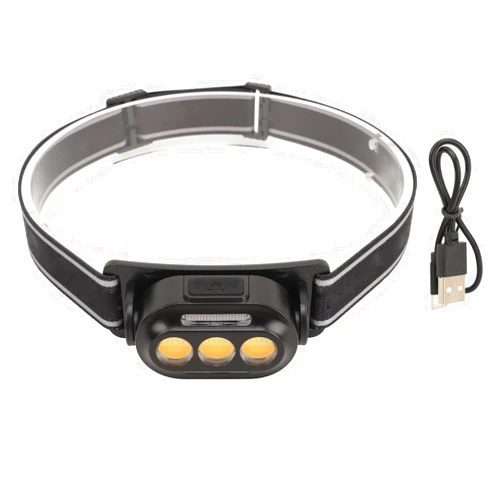 Alomejor Super Bright LED Headlamp USB Rechargeable Multiple Lighting Modes for Night Fishing Running