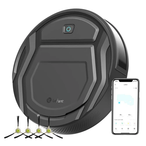 Lefant Robot Vacuum Cleaner Slim Quiet,2200Pa Powerful Suction,120 Mins Runtime,6 Cleaning Modes,Wi-Fi/App/Alexa,Self-Charging Pet Hair Robotic Vacuum Ideal for Hard Floor,Low-Pile Carpet,M210 Pro