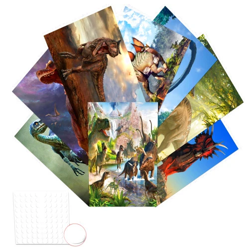 GTOTd Dinosaur Wall Art Decor Posters (8 Pack) 11.5
