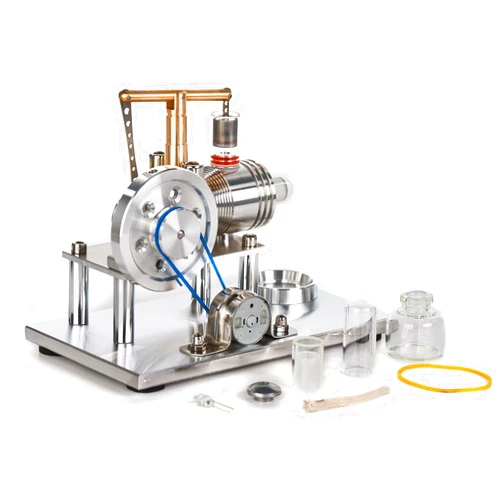 Sunnytech Hot Air Stirling Engine Motor Model Imagination Development Educational Toy Electricity Generator Colorful LED SC (SC02M)
