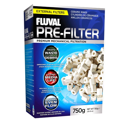 Fluval Pre-Filter Media, Mechanical Filter Media for Aquariums, Ceramic Rings, 26.45 oz., A1470