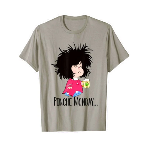 Regalos en Espanol Pinche Monday Funny Sleepy Mafalda Spanish T-Shirt
