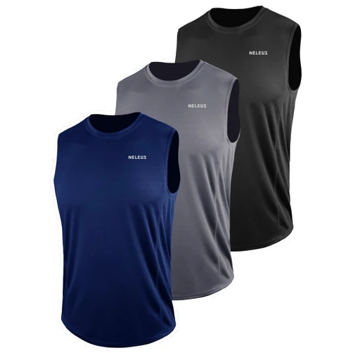 NELEUS Men's Dry Fit Workout Running Muscle Tank Top