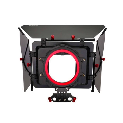 Camtree Camshade Video Matte Box for Lenses Upto 105mm Diameter. Top, Extendable Side Flags & Knicker-Complete Protection from Flares. 4x4 Filter Holder, 15mm Rod Adapter & Tool-Less (MB-CMS)