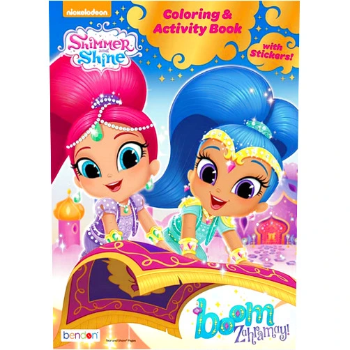Bendon Shimmer and Shine 32-Page Boom Zahramay Coloring and Activity Book - Includes Over 30 Stickers