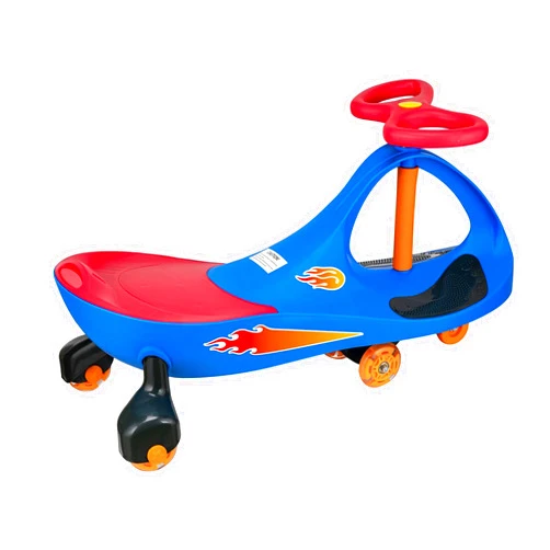 PlasmaCar Lightning Glow Rider - Inertia & Movement Powered Ride-On Toy, Light-Up Wheels, Indoor-Outdoor Play Blue & Red