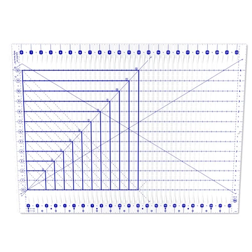 QuiltCut Strip Savvy XL Slotted Quilting Ruler, QC1-XL – Extra Large (24