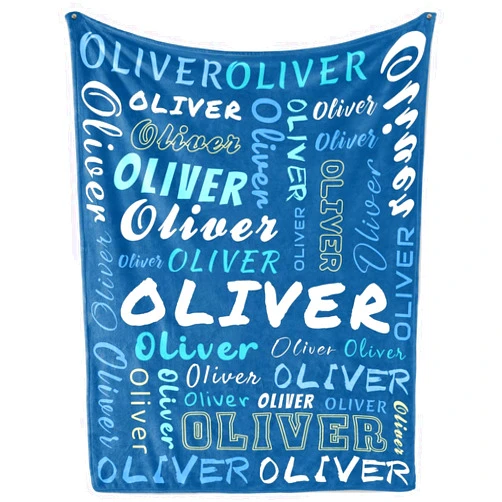 PUREFLY Personalized Blankets and Throws- Custom Blanket with Name for Adults and Kids, for Women, Customized Fleece Throw for Baby Girls and Boys