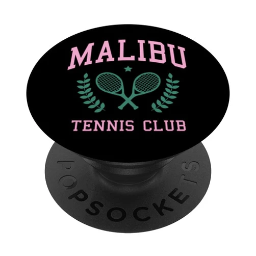 Graphic Club Inc. Malibu Tennis Club - Fashion Design - Classic PopSockets Adhesive PopGrip