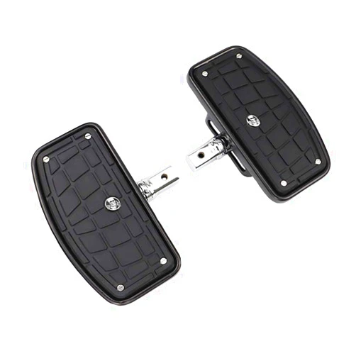 GUAIMI Motrocycle Floorboards Foot Pegs Adjustable Compatible with V-star Dragstar XVS 650 400 -Skeleton Middle Finger-Black
