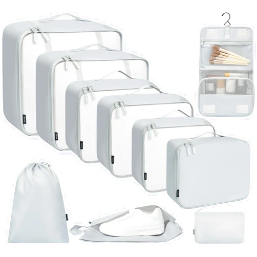 BAGAIL 8 Set/10 Set Packing Cubes Various Sizes Packing Organizer for Travel Accessories Luggage Carry On Suitcase
