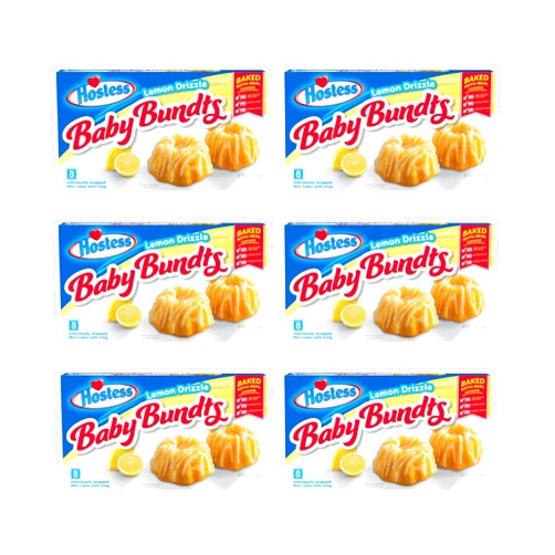 HOSTESS Baby Bundts, Lemon Drizzle Cakes (Pack of 48)