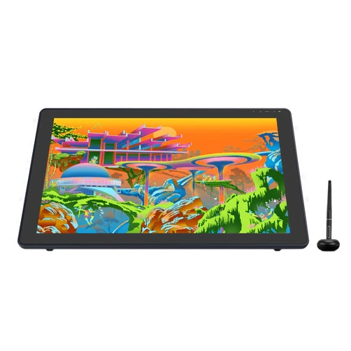 HUION Kamvas 22 Plus QLED Drawing Tablet with Full-Laminated Screen USB-C Connection 140% sRGB Tilt, 21.5 inch Graphics Art Tablet for Artist & Designer, Work with Mac, Windows, Linux & Android Black