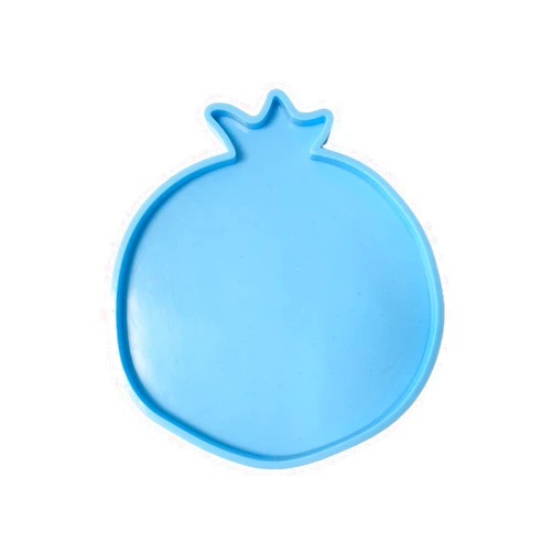 FEITIANWUGONG Pomegranate Geode Coaster Agate Epoxy Resin Mold Handmade Cup Mat Mug Pad Silicone Mould DIY Crafts Home Decorations Casting ToolsSilver
