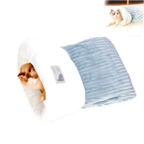 Generic Cat Sleeping Bag, Cat Sleeping Bag for Indoor Cats, Cat Winter Sleeping Bag, Sleeping Bag for Cats, Cat Bed Cave Sleeping Bag, Self Warming Cat Bed, Soft Plush Cat Sack Warm Cat Bed (Grey)