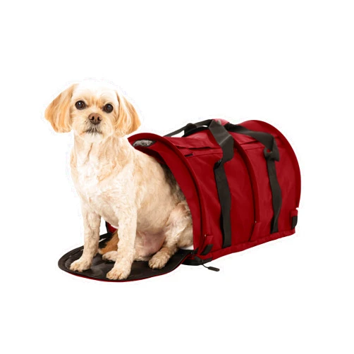 STURDI PRODUCTS SturdiBag Pro 2.0 Pet Travel Carrier with Flexible Height for Cats and Dogs | Soft Sided Pet Carrier Bag with Safety Clips and Seatbelt Straps for Airplane or Car Travel | Large, Bordeaux