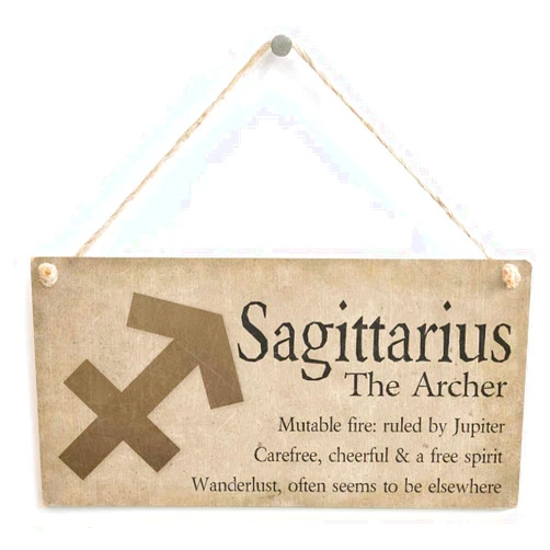 Hty Sagittarius The Archer - Beautiful Spiritual Gift Astrology Sign of The Zodiac Plaque 10