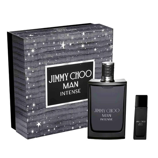Jimmy Choo Man Intense Eau de Toilette Jumbo 2 Piece Set - 6.7 fl. oz. Spray, 0.5 fl. oz. Travel Spray - Long Lasting Fragrance with notes of Lavender, Black Pepper & Tonka Beans - Musky & Warm
