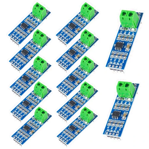 DORHEA 12Pcs MAX485 Transceiver Module TTL UART Serial to RS485 Instrument Interface Module Max458 Chip RS-485 Communication Transceiver 5V SCM Development Board Serial Adapters for Raspberry Pi