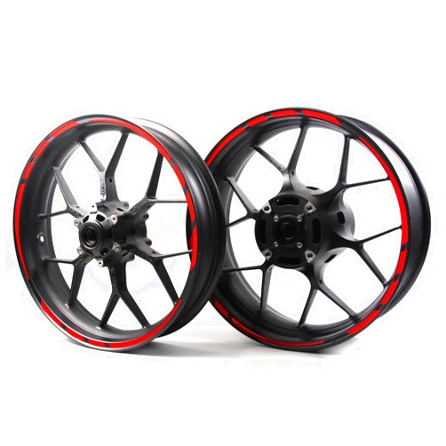 Arashi Red Wheel Rim Strips Tape Stickers Decals Designed for All 17
