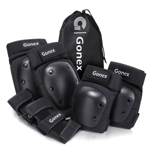 Gonex Knee Pads Elbow Pads with Wrist Guards, Kids Youth Adult Skateboard Skate Pads 3 in 1 Protective Gear Set for Skateboarding Skating Roller Skating Scooter Cycling Biking Bicycle