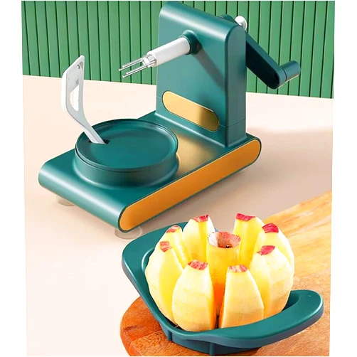 HOXSURY 2024 Upgrade Hand Peeler Fruit Peeler Machine,Multi Fruit Peeler, Home Essentials Multi-Fruit Peeler,Stainless Steel Fruit and Vegetable Peeler for Potatoes, Apples (Pack of 2,Dark Green)
