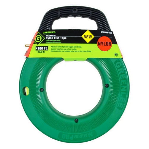 Greenlee FTN536-100 Nylon Fish Tape, 3/16-Inch X 100-Feet