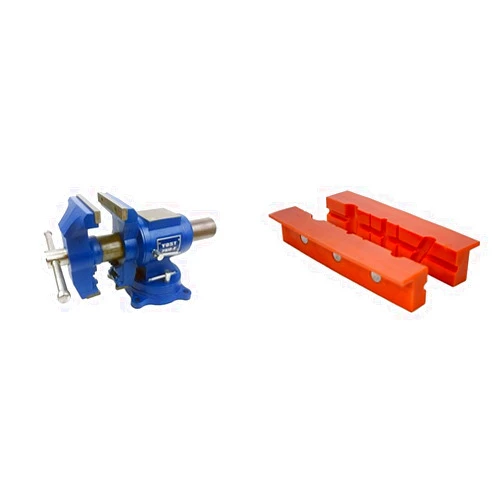 Yost Vises 750-E Multi-Jaw Rotating Vise System + UP360 Universal 6 Inch Prism Style Jaw Cover
