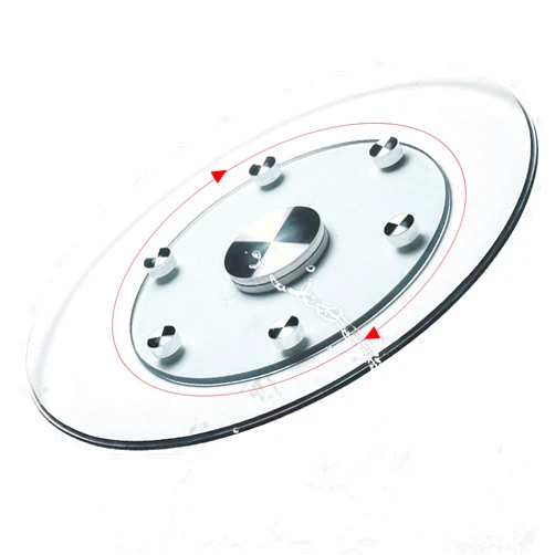 YZJYB 32Inch Turntable Tempered Glass Lazy Susan Round Table Rotating Tray Swivel Plate Kitchen Display Serving Tray Silent Bearing 360° Rotatable Plate