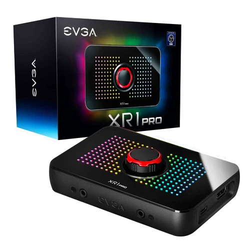 EVGA XR1 Pro Capture Card, 1440p/4K HDR Capture/Pass Through, Certified for OBS, USB 3.1, ARGB, Audio Mixer, PC, PS5, PS4, Xbox Series X and S, Xbox One, Nintendo Switch, 144-U1-CB21-LR