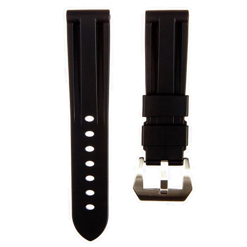 Strapseeker Silicone Rubber Straps Compatible For Panerai Watches- Replacement Bands for Panerai Luminor, Submersible, Radiomir for Men & Women- 22mm, 24mm