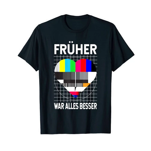 80er 90er Vintage Geschenkidee Test picture 80s and 90s heart - everything better was in the past T-Shirt