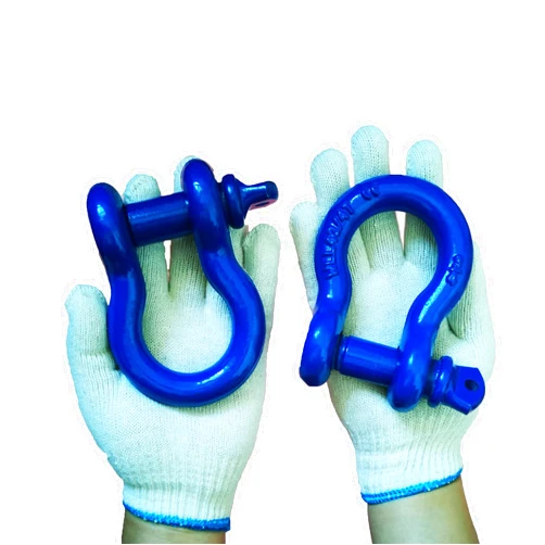 Acando Pack of 2 D Shackle 3/4 Shackle Blue Shackles 3/4 D-Ring Shackle 3/4 Shackles, 4.74 Ton D Ring Anchor Shackle for Towing D Ring Shackles Blue Powder Coated Shackles