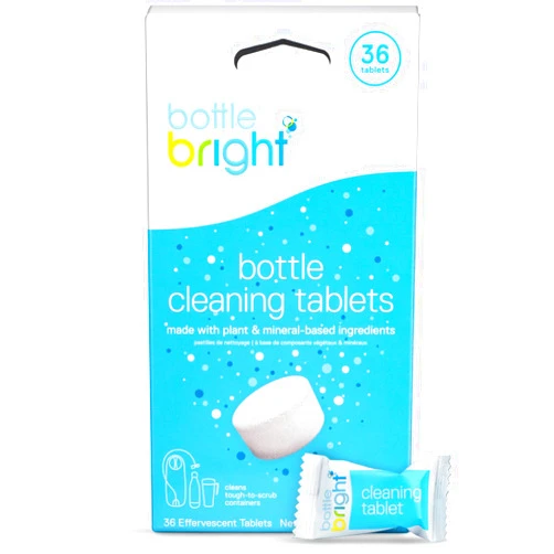 Bottle Bright - Clean Stainless Steel, Thermos, Tumbler, Insulated and Reusable Water Bottles – Cleaning Tablets are Easy and Safe to Use