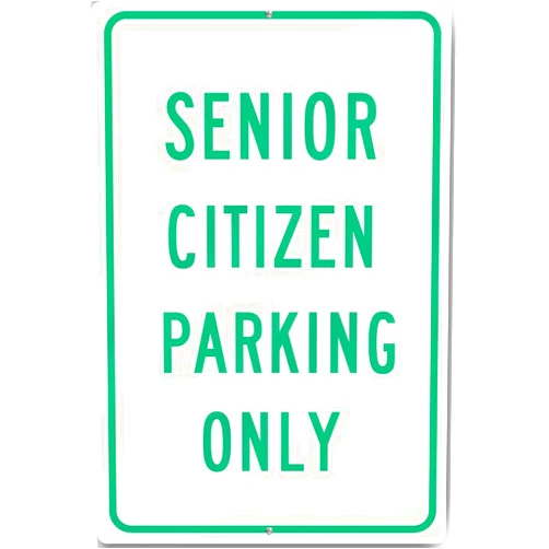SignsToYou.com Senior Citizen Parking Only Sign 12